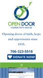 Mobile Screenshot of opendoorcommunityhouse.org
